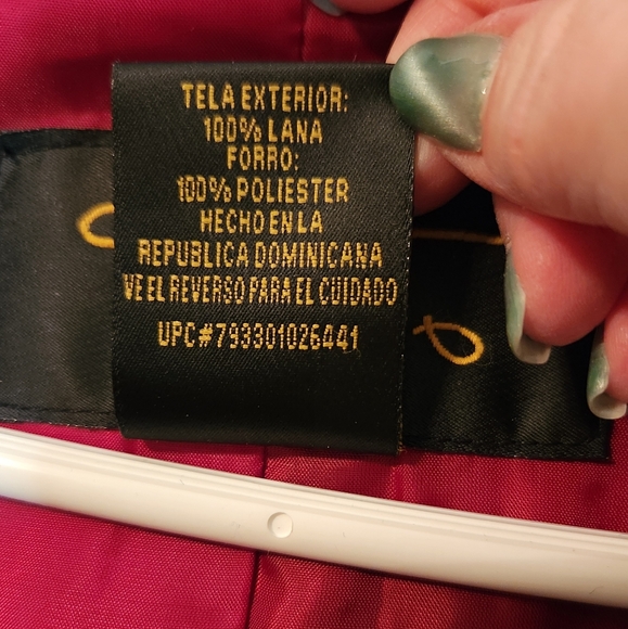 Vintage Fabio Wool Charcoal Gray Women's Peacoat, Size‎ L - Picture 7 of 7